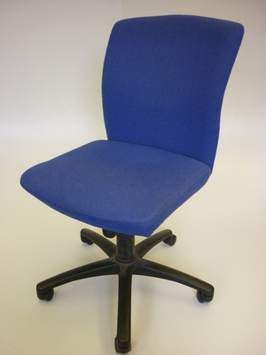 Blue fabric synchronous task chair