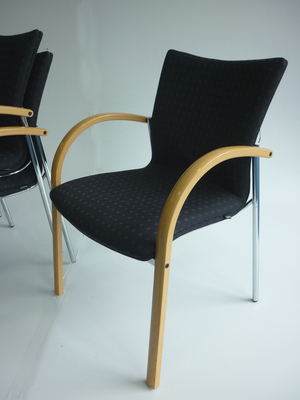Verco Axxa black patterned stacking chairs