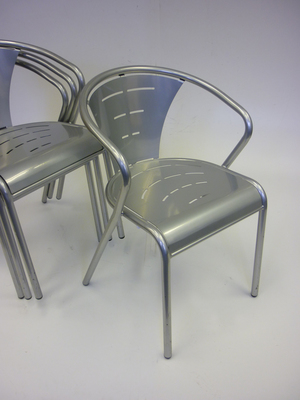 Metal breakout chairs