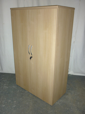 AFI Phase1600mm high oak double door cupboard