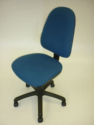 Aqua blue fabric operator chairs