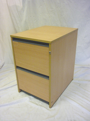 Beech 2 drawer filing cabinet