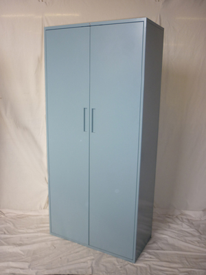 Maine sky blue 1970mm high metal double door cupboards