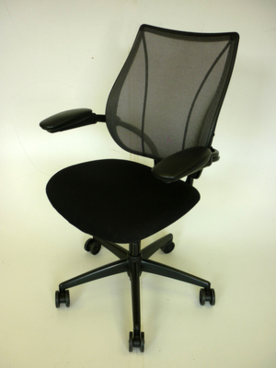 Humanscale Liberty black fabric and mesh task chair