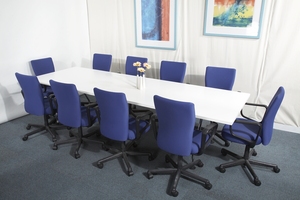 White Vitra 3000 x 1000mm boardroom table