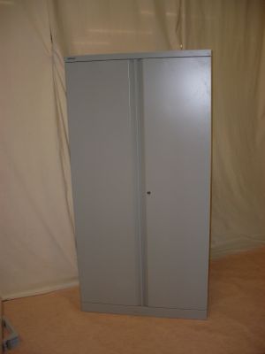 Grey double door storage cupboard