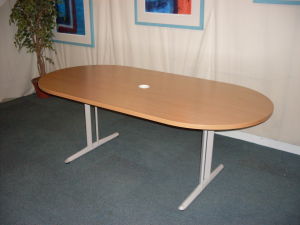 Herman Miller Beech D end conference table