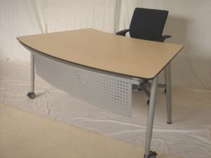 Maple curved desks by Bene
