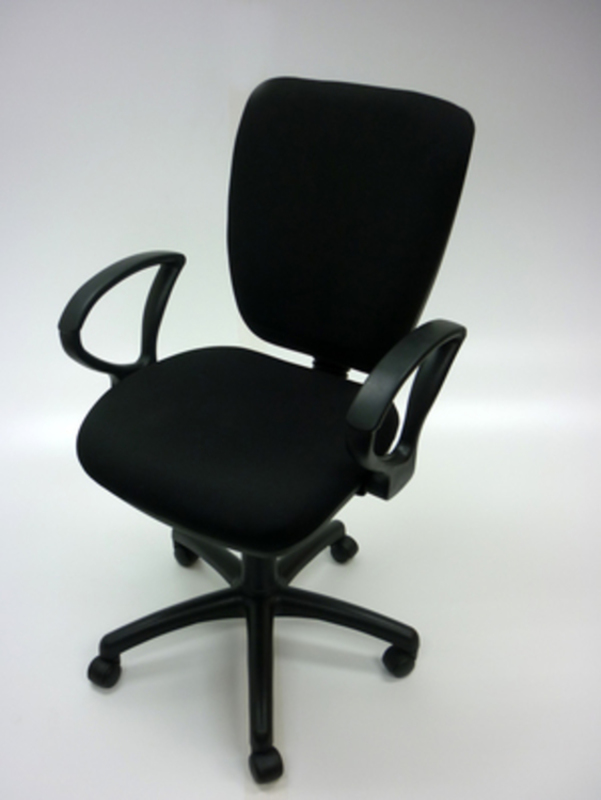 Square back black 2 lever operator chairs