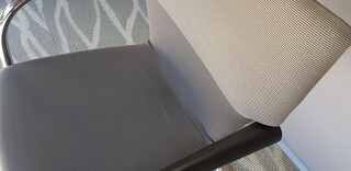 Vitra Visastripes grey two-tone fabric meeting chairs