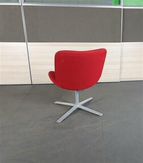 Orangebox Track Red Swivel Fabric Chair