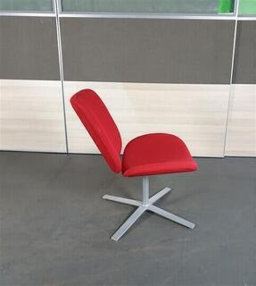 Orangebox Track Red Swivel Fabric Chair