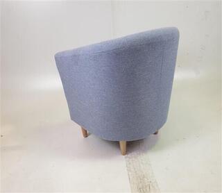 Light Blue Fabric Tub Chair 