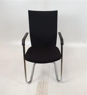 Black Fabric Back amp Seat Meeting Chair