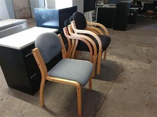 Wooden frame meeting chairs