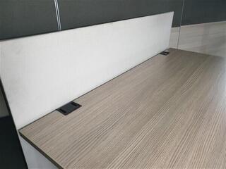 Oak height adjustable desk