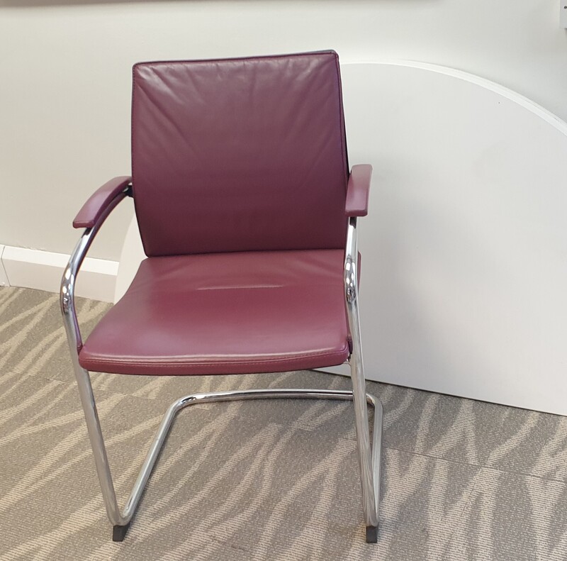 additional images for Sedus Open Up Leather Cantilever Chair
