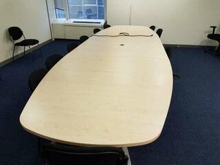 6000 or 4800 x 1400900mm Gresham maple boardroom table