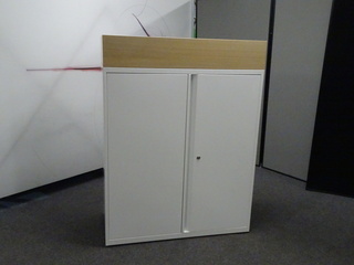 additional images for 1320h mm White Metal 2 Door Cupboard