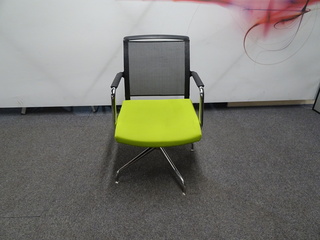 additional images for Elite Moda Meeting Chair in Lime Green & Black