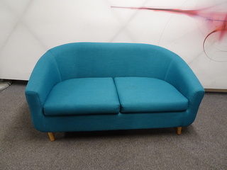 additional images for Blue Upholstered 2 Seater Sofa
