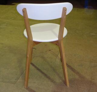 Oak and White Wood Cafeacute chair