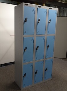 additional images for Probe 1780h mm 9 Door Grey & Blue Metal Locker