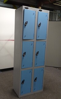 additional images for Probe 1780h mm 6 Door Grey & Blue Metal Locker