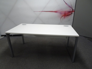 additional images for 1600w mm Freestanding Desk with White Top and Cable Ports