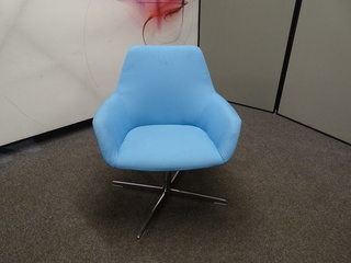 additional images for Sky Blue Swivel Chair