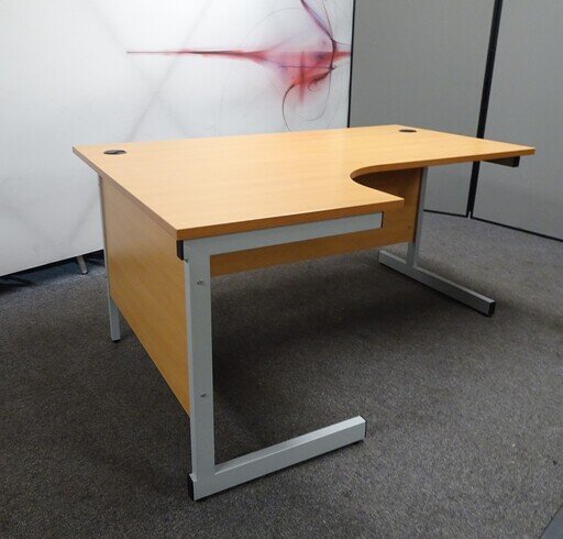 1600w mm Left Hand Beech Corner Desk