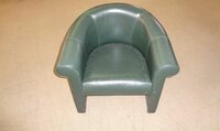 additional images for Green Leather Tub Chair