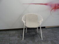 additional images for White wire frame chair