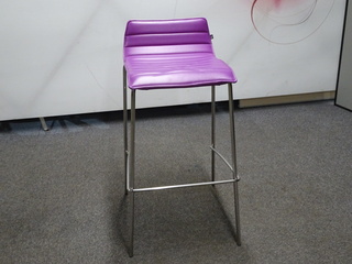 additional images for Task Sam Faux Leather Bar Stool in Purple