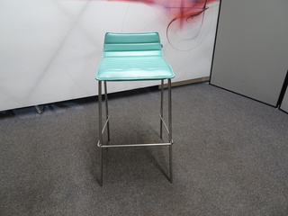additional images for Task Sam Faux Leather Bar Stool in Turquoise