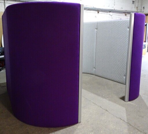 Acoustic Floor Standing Pod in Purple amp Grey