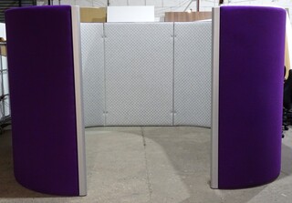 additional images for Acoustic Floor Standing Pod in Purple & Grey