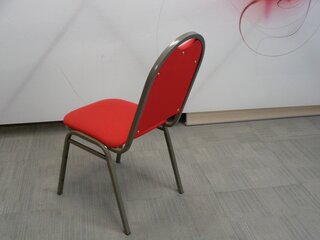 Red stacking chairs