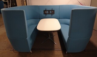 additional images for Orangebox Cwtch High Back 6 Seater Sofa Booth in Blue