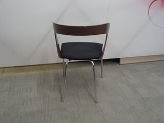 Brunner walnut and black chair