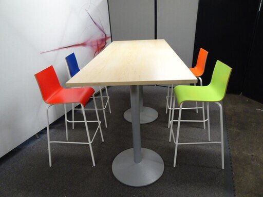Set of 4 Brightly Coloured High Stools