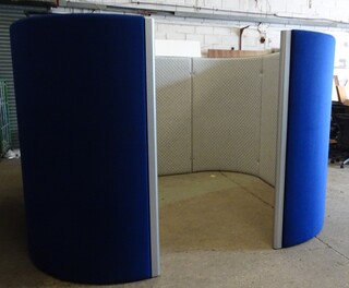 additional images for Acoustic Floor Standing Pod in Navy Blue & Grey