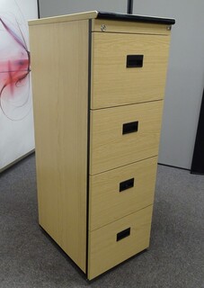 additional images for Oak 4 Drawer Filing Cabinet