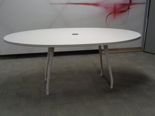 Herman Miller White Oval Boardroom Table