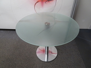 additional images for 900dia mm Frosted Glass Circular Table