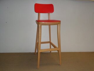 Connection red retro stool