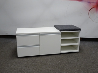 additional images for 470h mm White Wooden Storage Unit