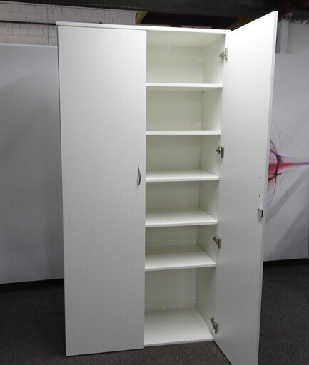 2000h mm Tall White Wooden Cupboard