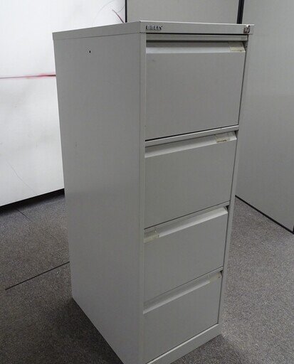 Bisley 4 Drawer Grey Metal Filing Cabinet