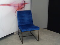 additional images for Low Blue Velour Lounge Chair 